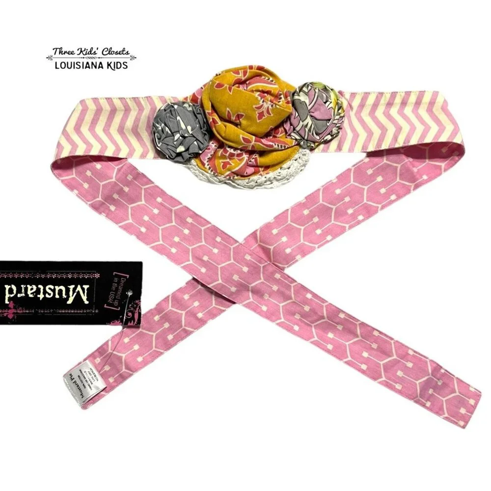 NEW Mustard Pie Alice Wrap Headband Sunny Sweet Pink